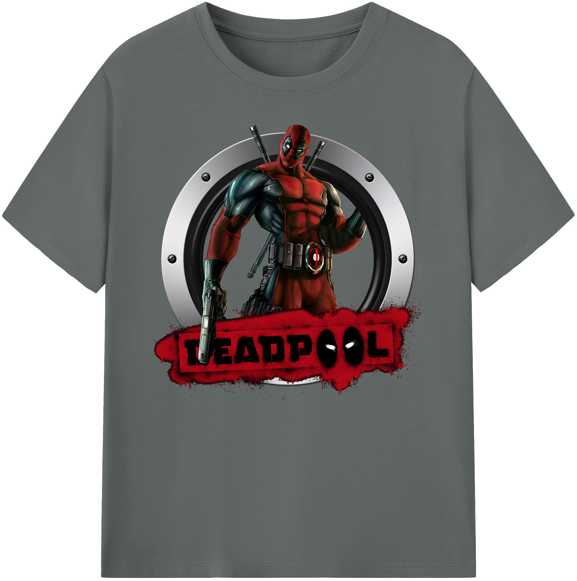 （画像用） Deadpool デッドプール 綿100％ メンズ半袖Tシャツ｜肌触りやわらか＆通気性